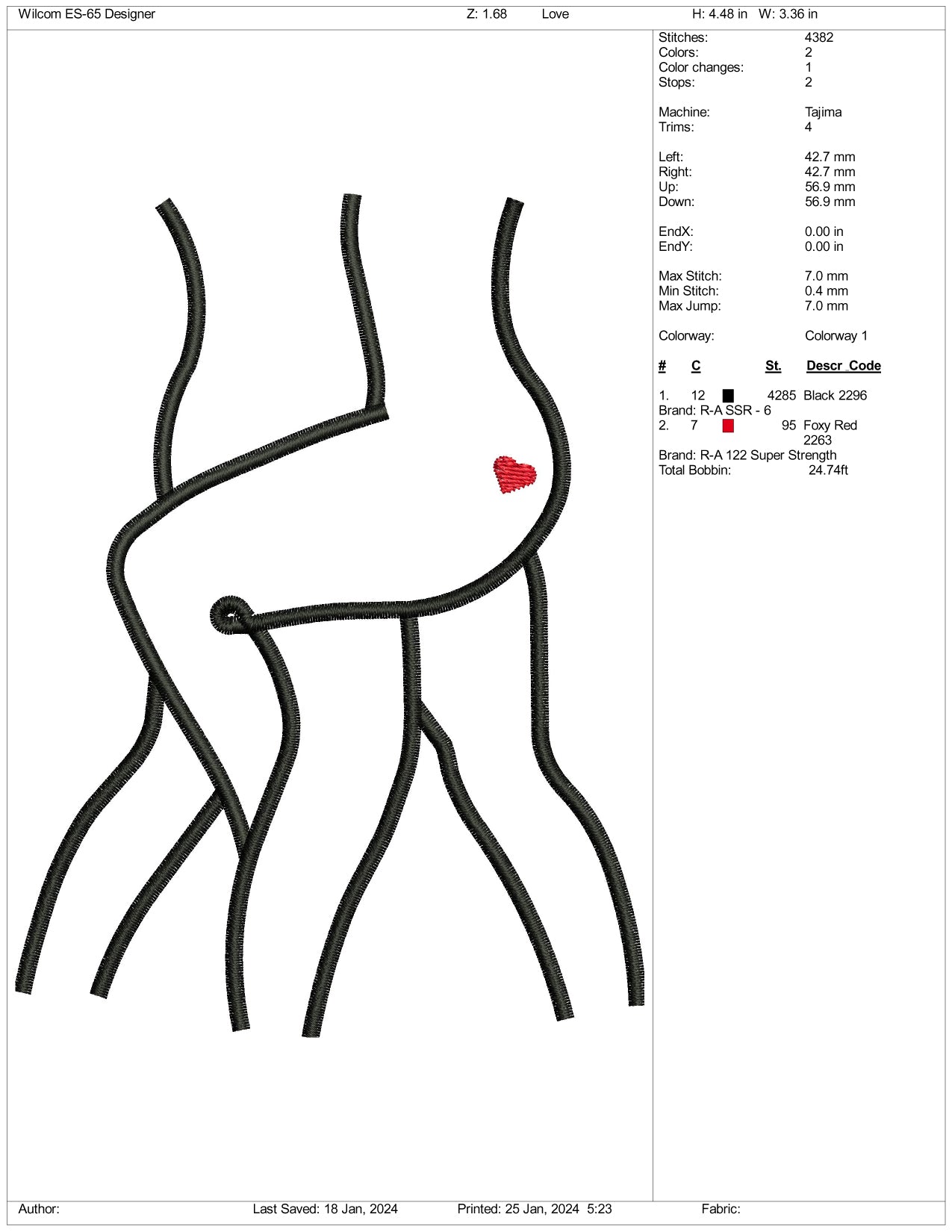 Archivos de diseño de bordado de pareja v3 - 3 tamaños