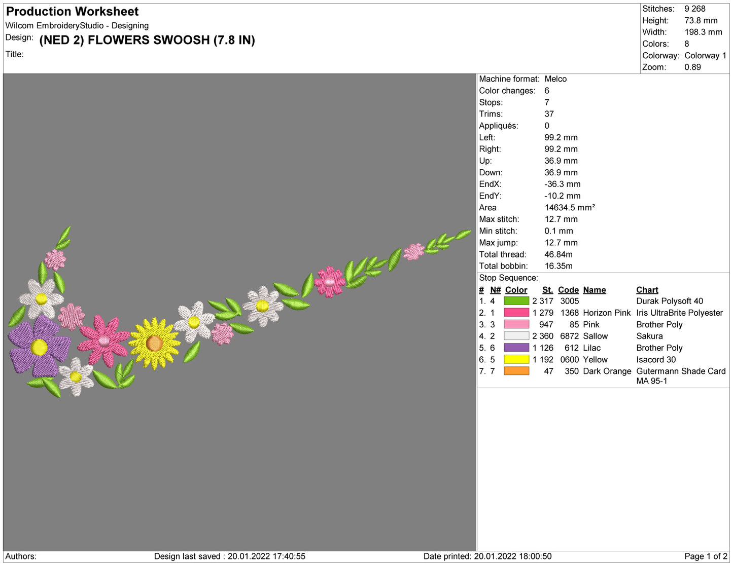 NIke Flower Swoosh Embroidery Design Files - 5 Size's