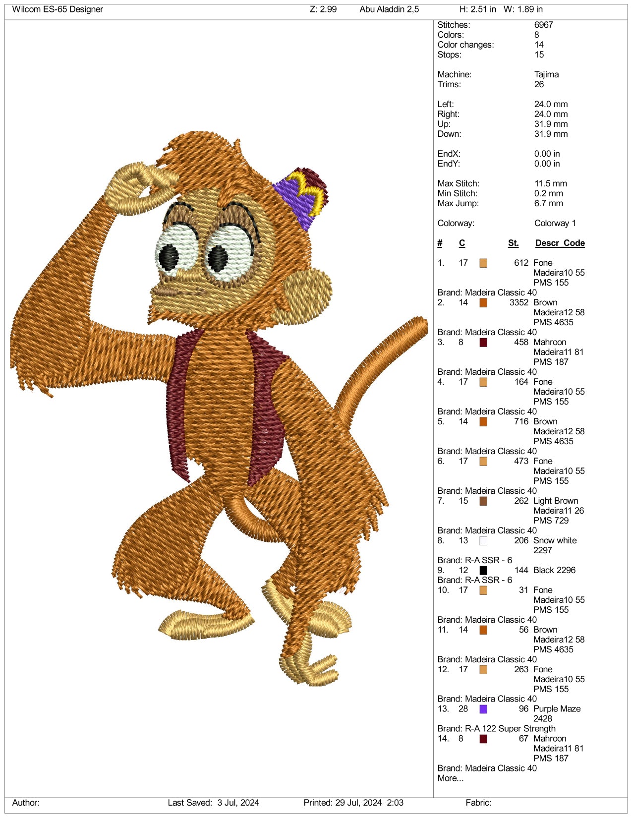Aladdin Abu Embroidery