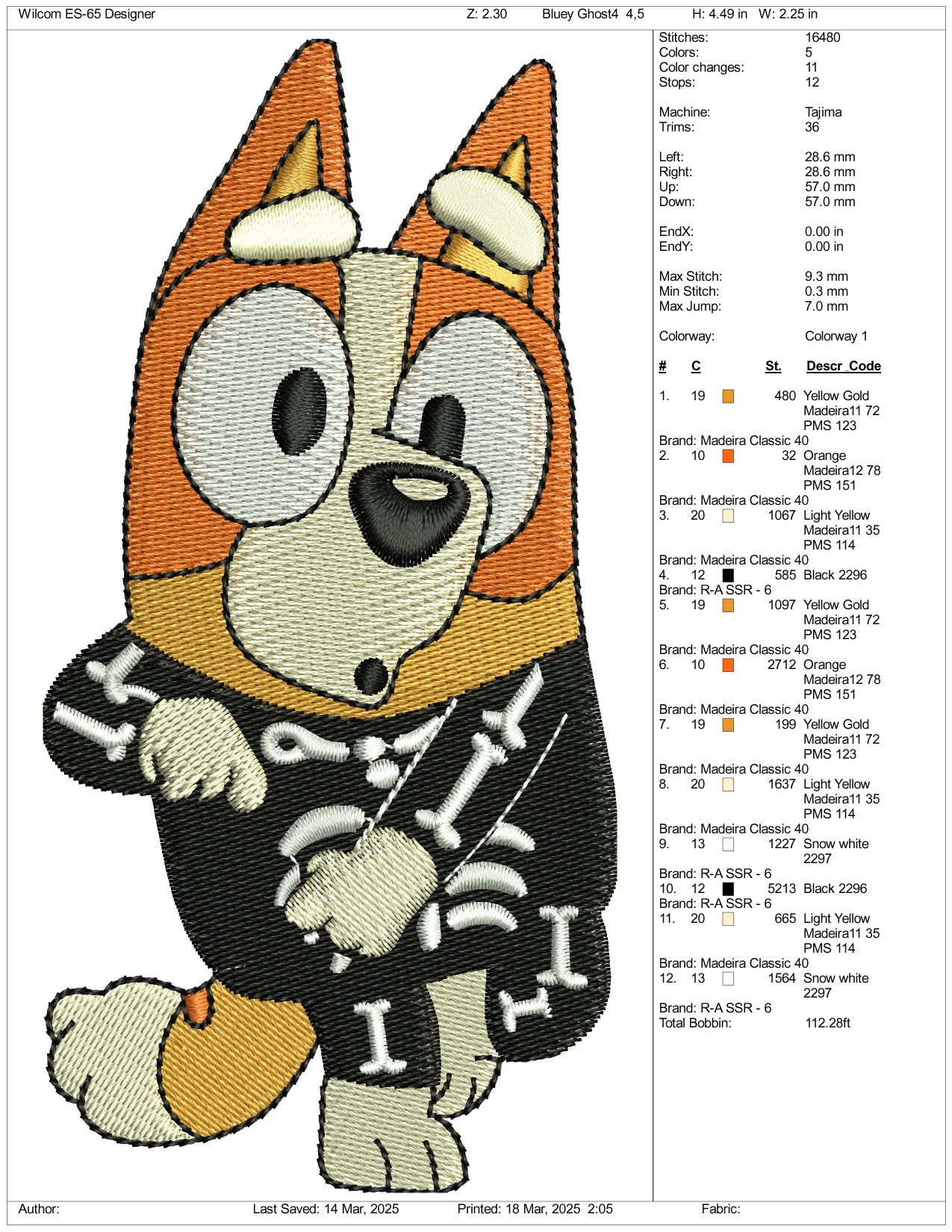 Bingo Skull Embroidery Files - 3 Size's