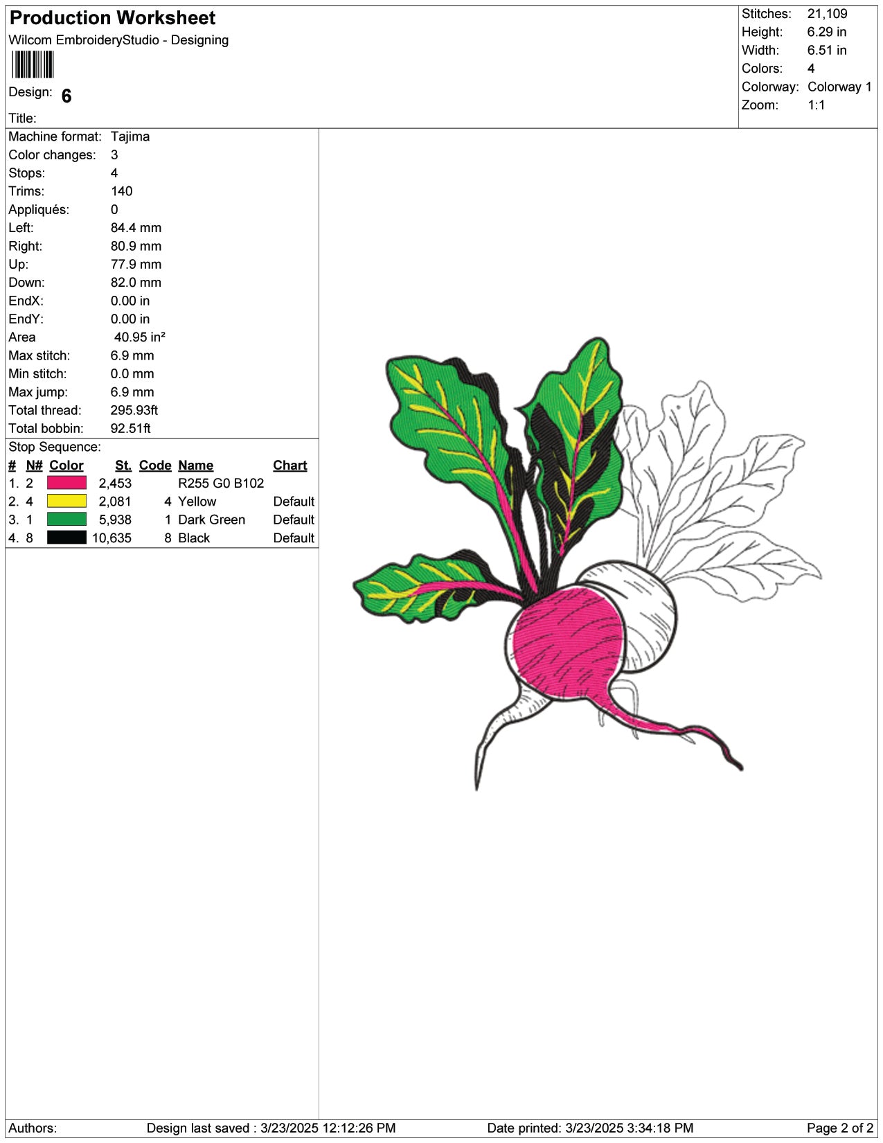 Bold Beetroot Embroidery Design Files - 9 Size's