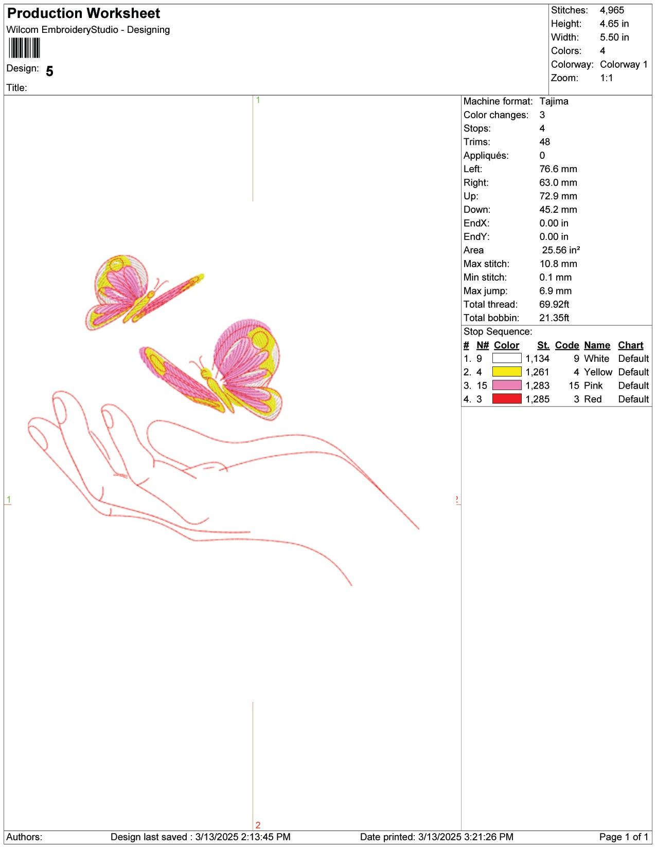 Butterfly Hand Embroidery Design Files - 9 Size's