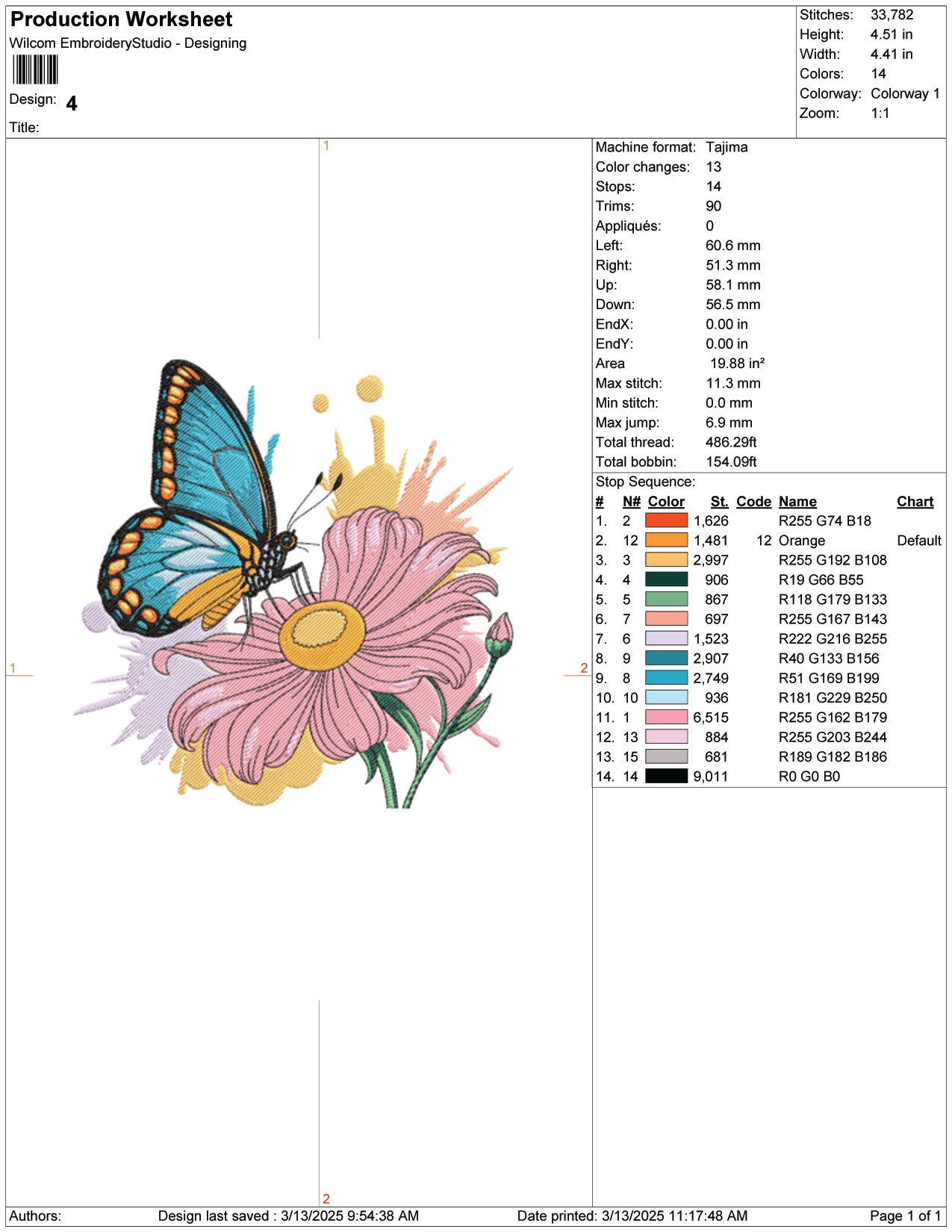 Butterfly and Bloom Embroidery Design Files - 9 Size's