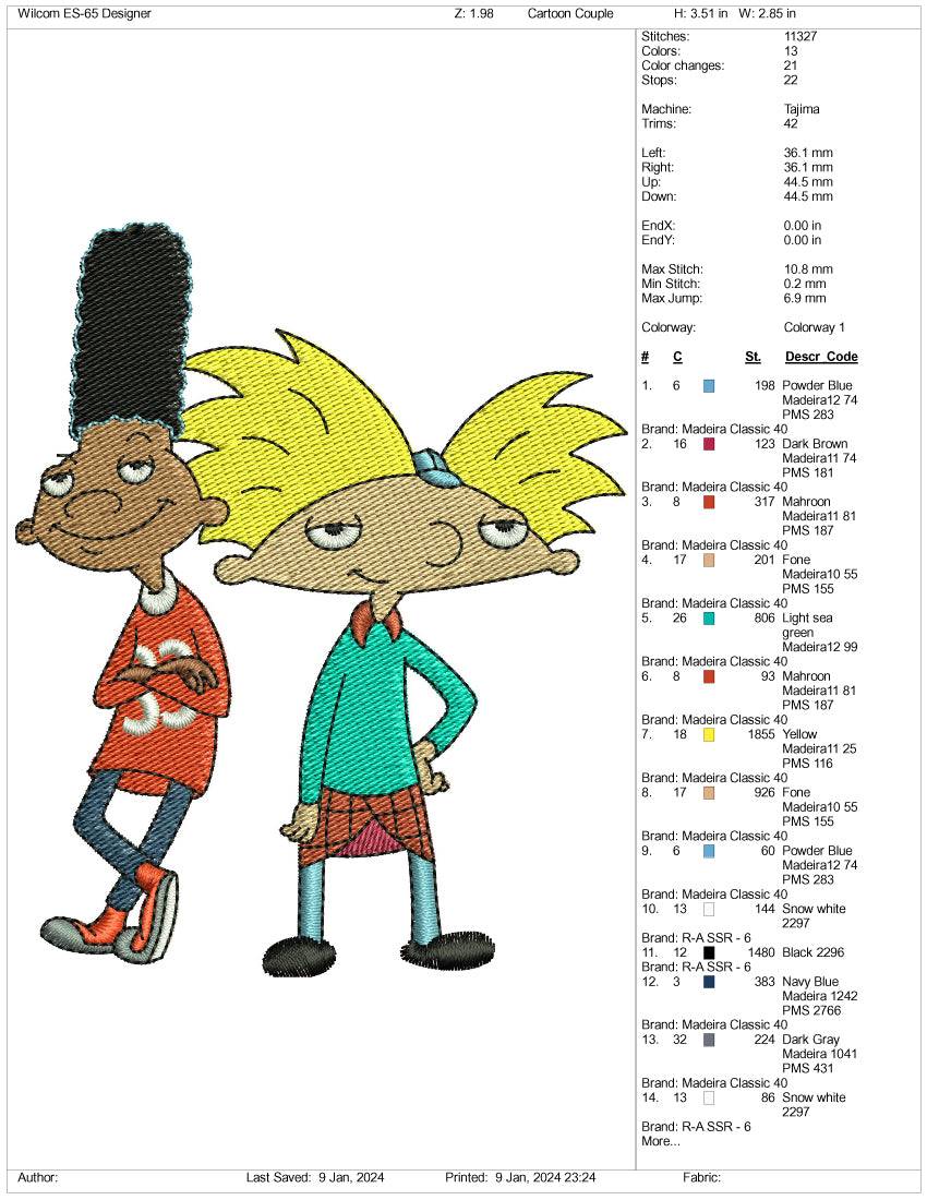 Gerald Johanssen Embroidery Design Files - 3 Size's