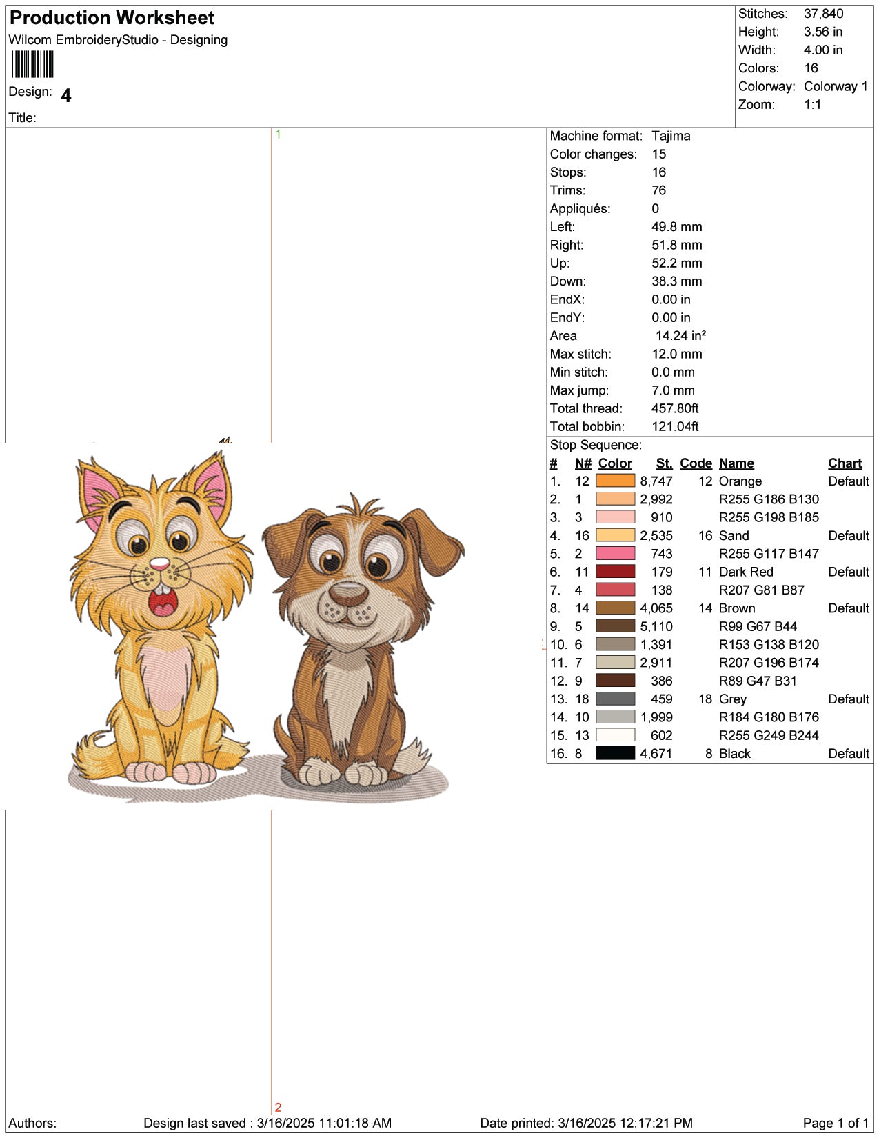 Cat and Dog Embroidery Design Files - 9 Size's