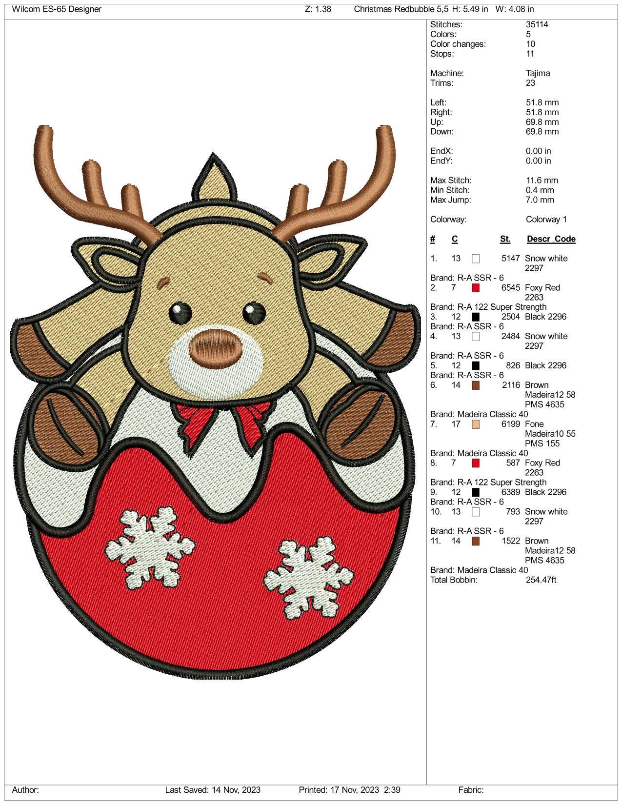 Baby Deer v2 Embroidery Design Files - 3 Size's