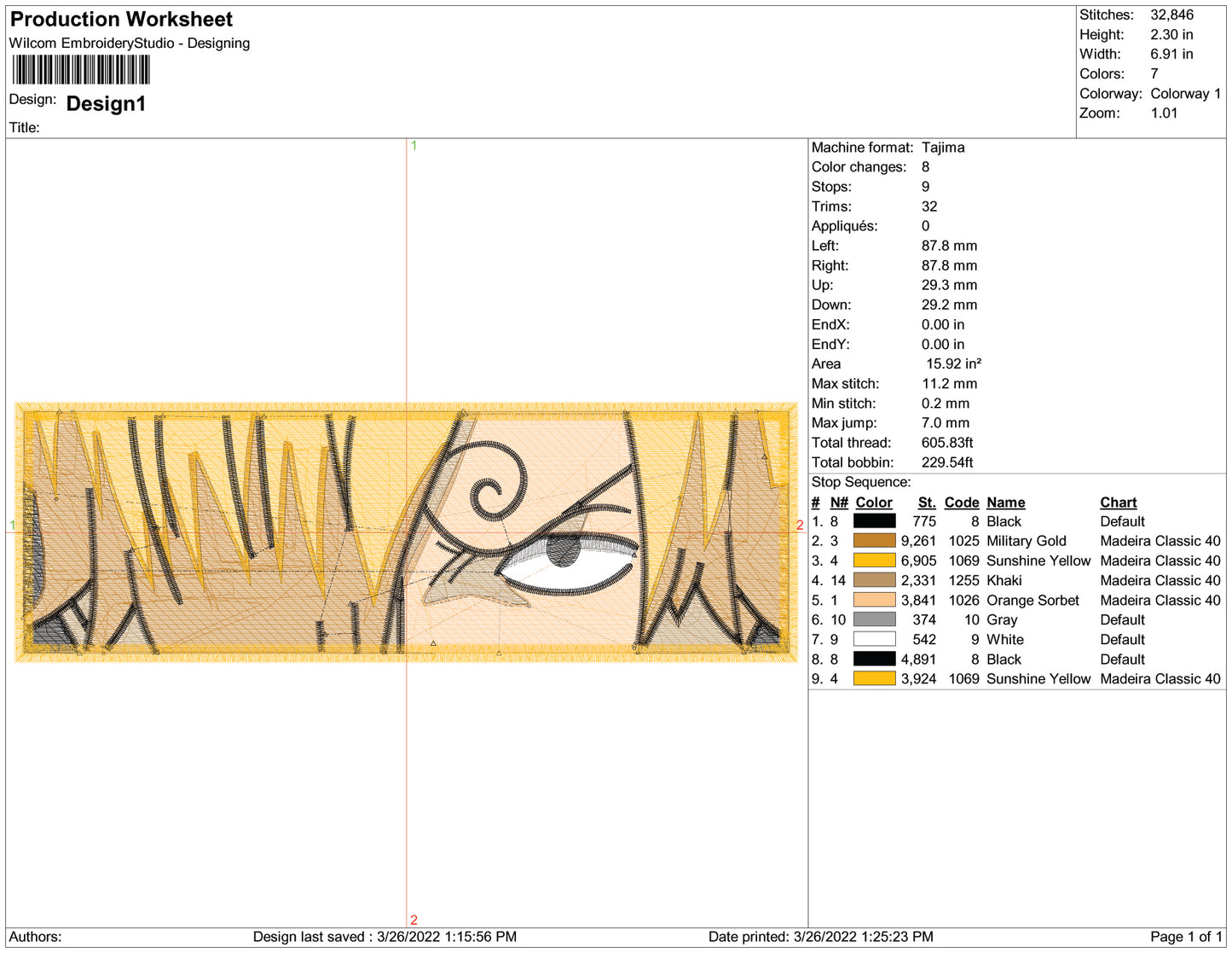 Sanji Eyes Embroidery Design Files - 3 Size's