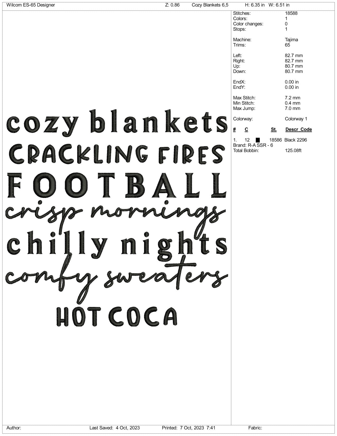 Archivos de diseño de bordado de mantas acogedoras - 3 tamaños