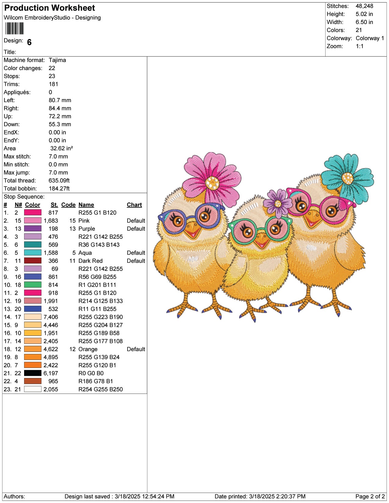 Cute Chicken Embroidery Design Files - 7 Size's