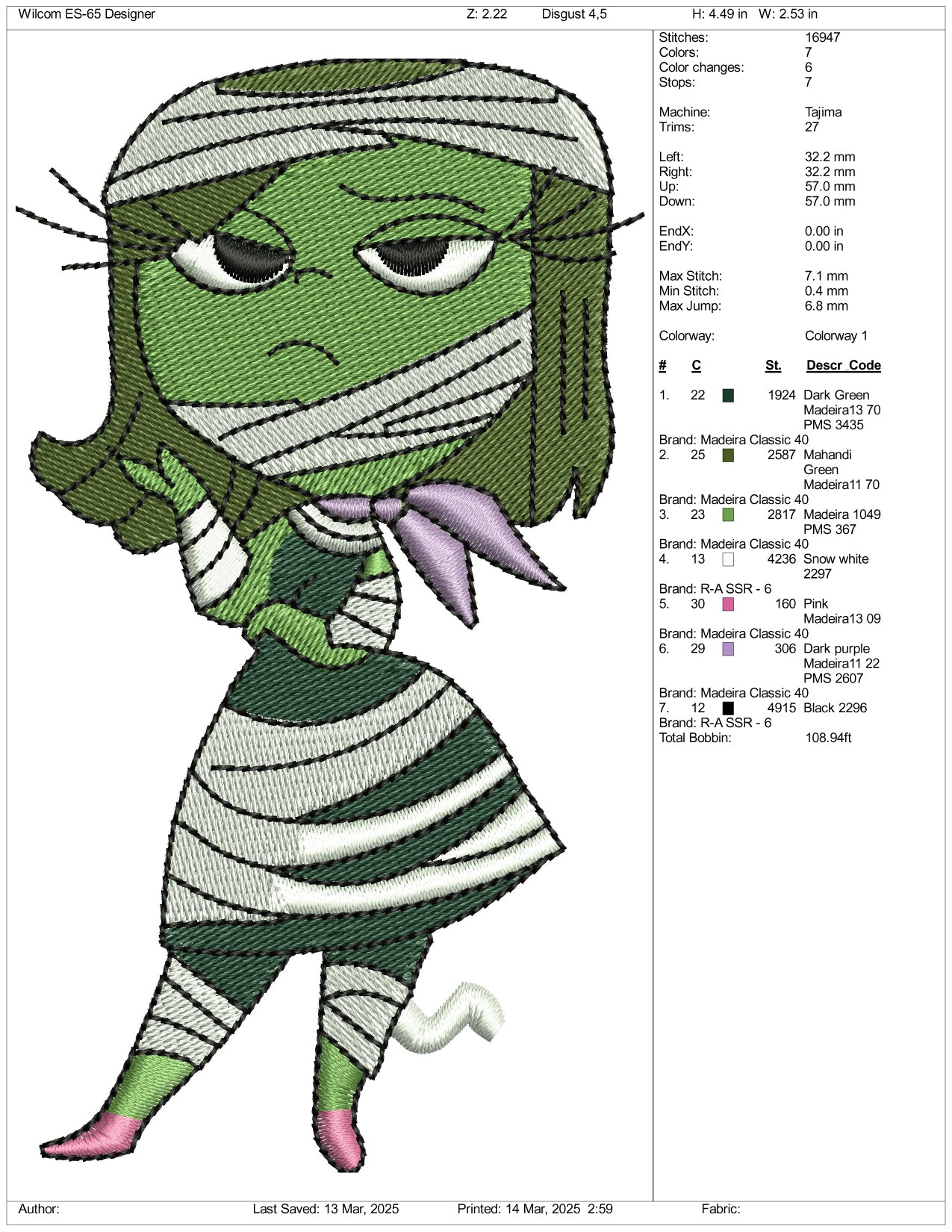 Halloween Disgust Embroidery Files - 3 Size's