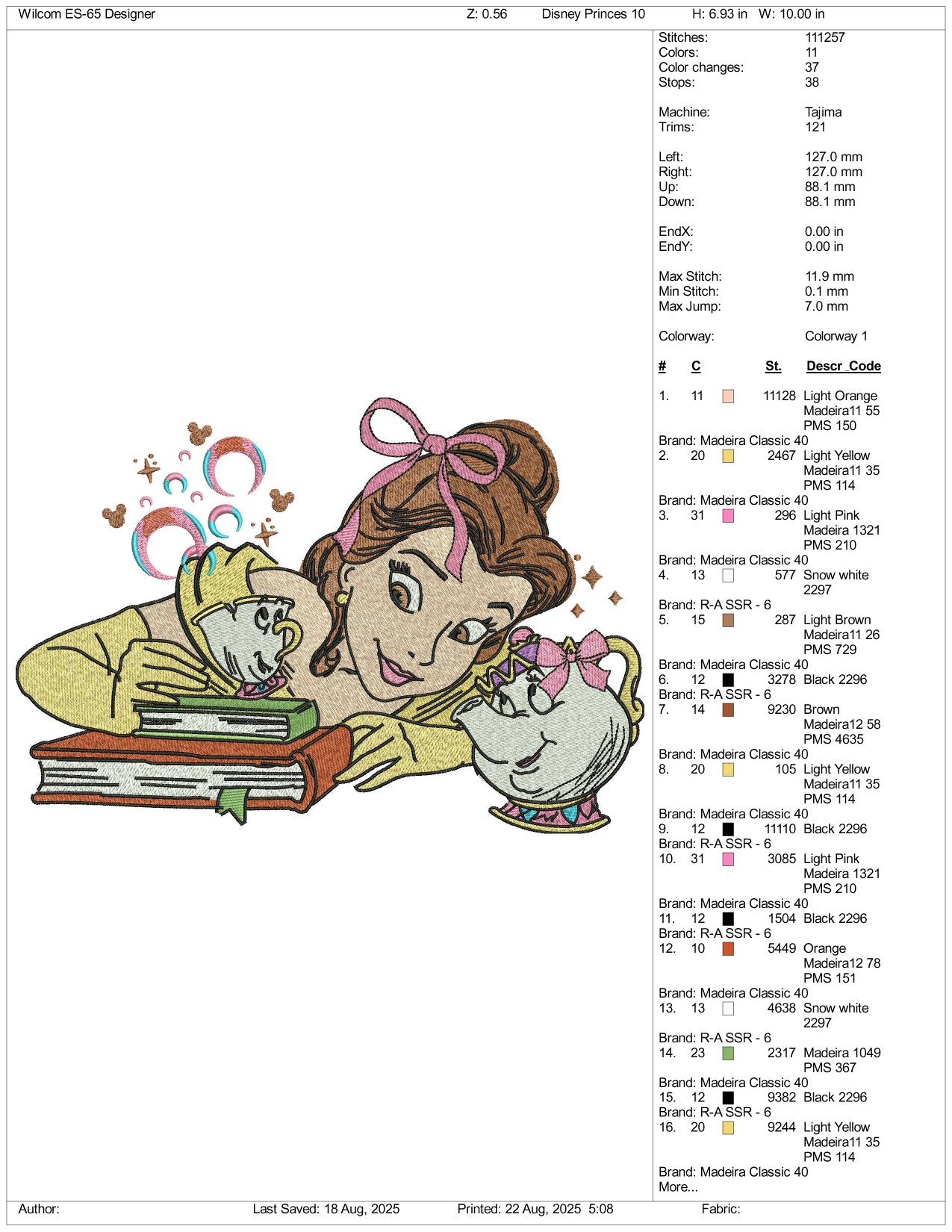 Belle v3 Embroidery Files - 3 Size's