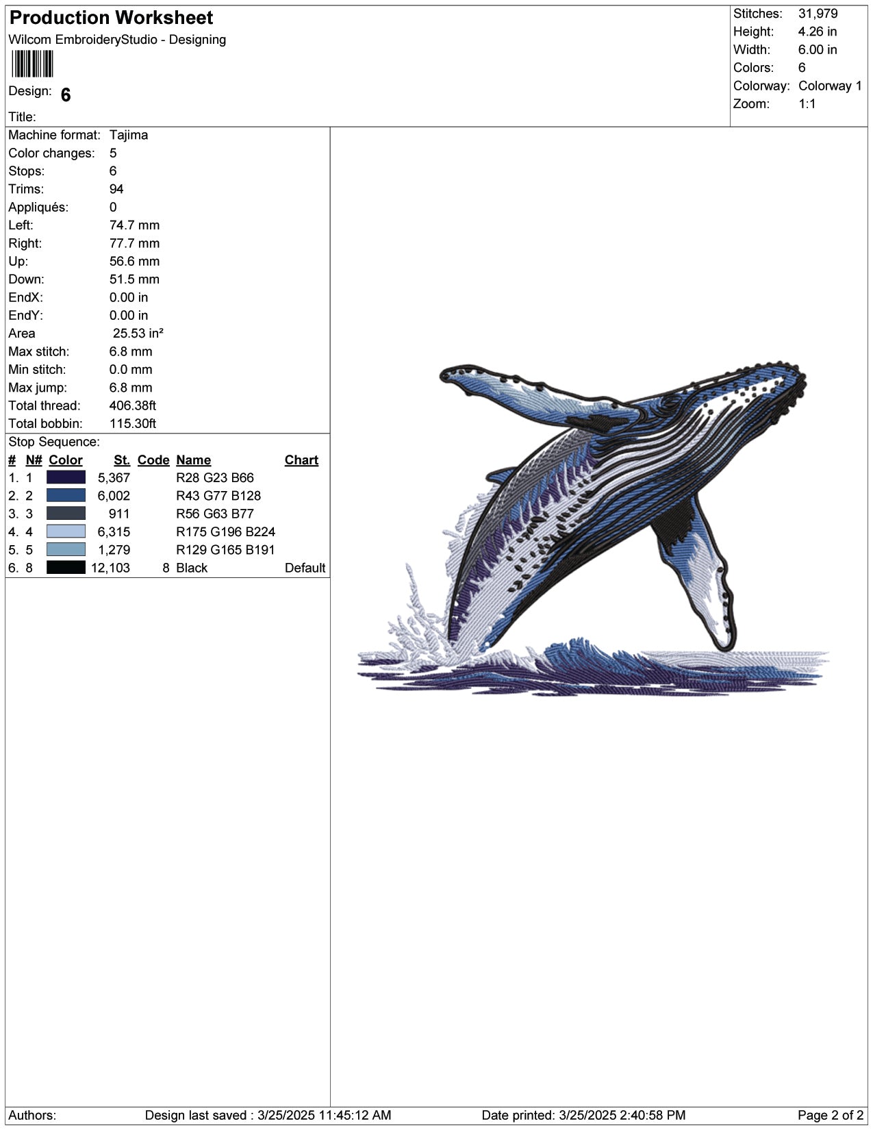 Dolphin Sewing Embroidery Design Files - 9 Size's