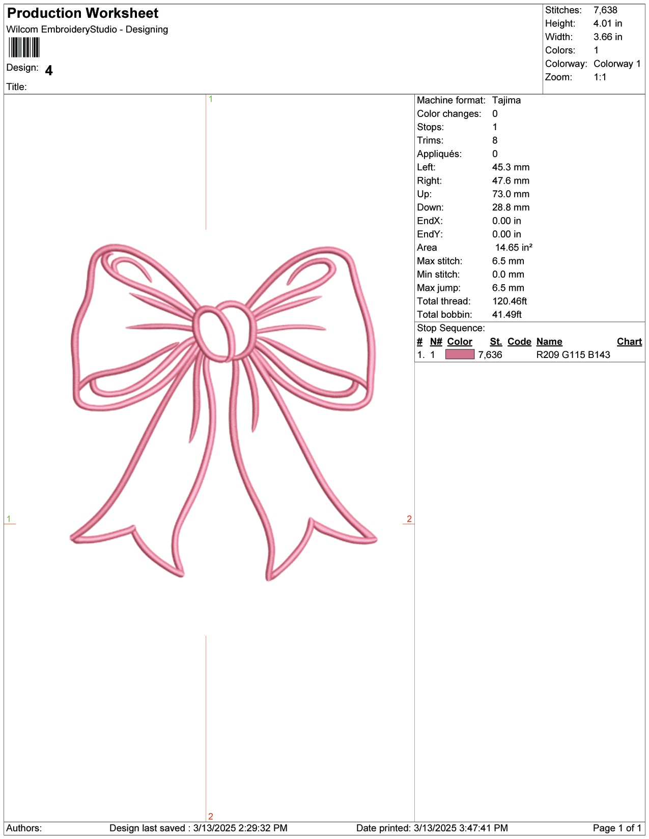 Elegant Ribbon Bow Applique Embroidery Design Files - 9 Size's