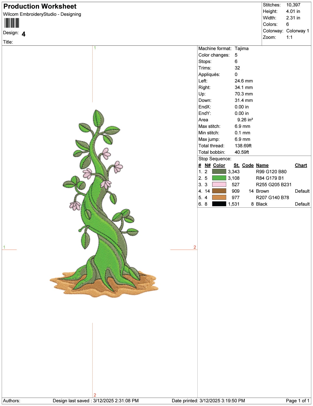 Enchanted Twisting Vine Embroidery Design Files - 9 Size's