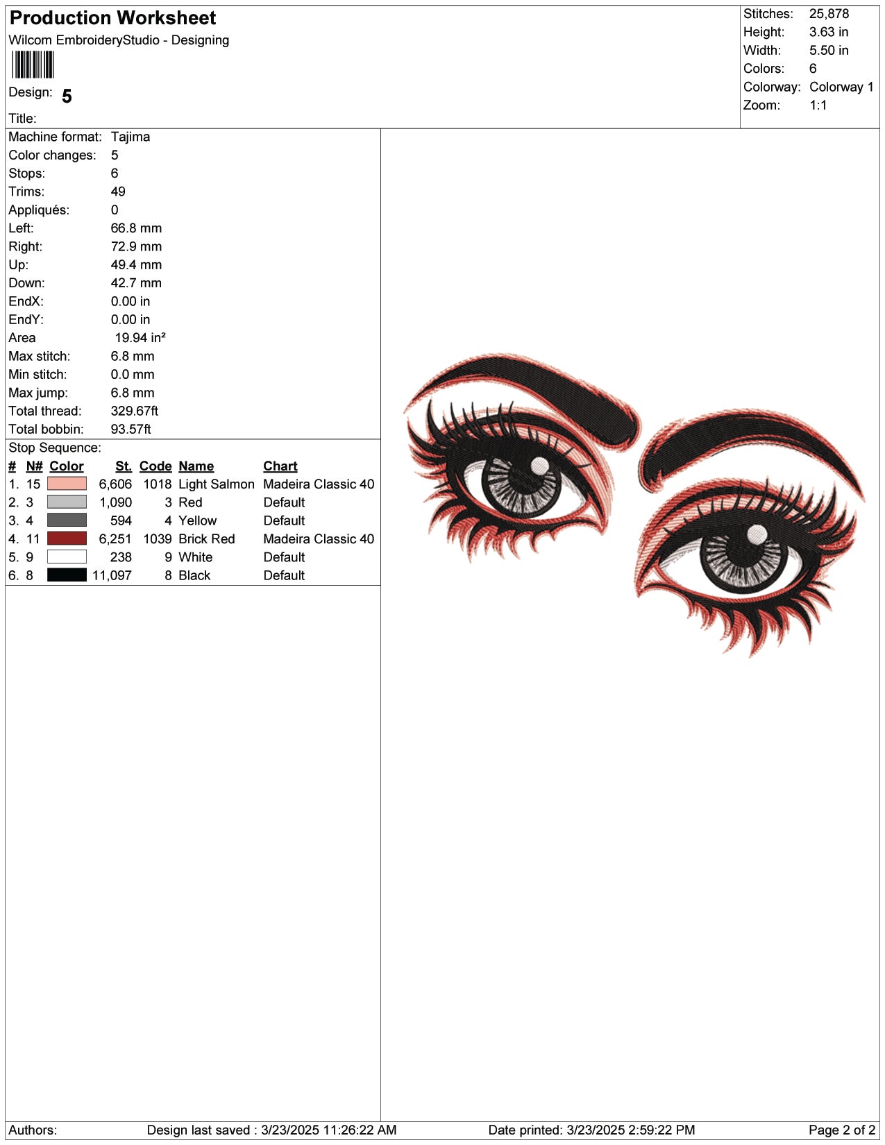 Eyes of Mystery Embroidery Design Files - 9 Size's