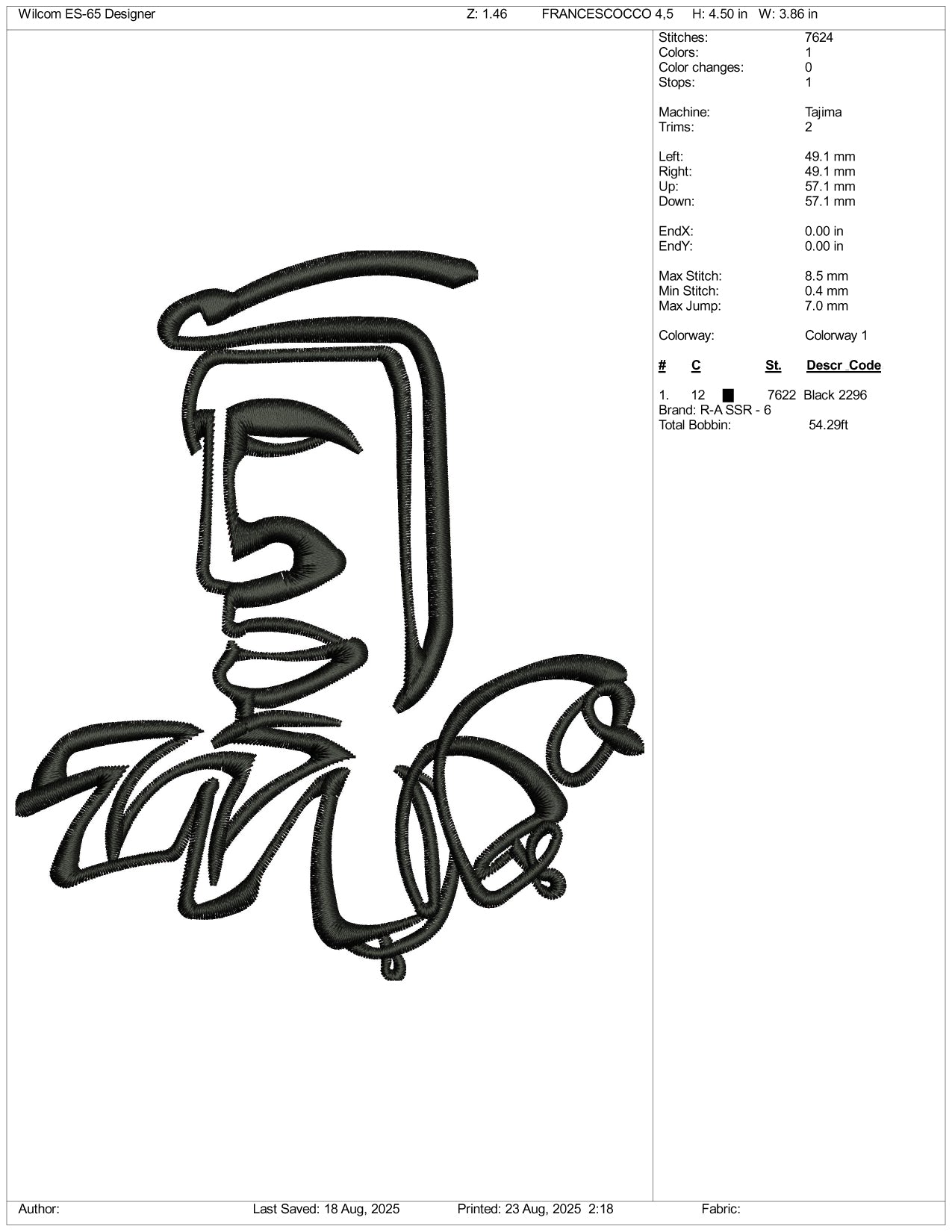 Francescocco Embroidery Files - 3 Size's
