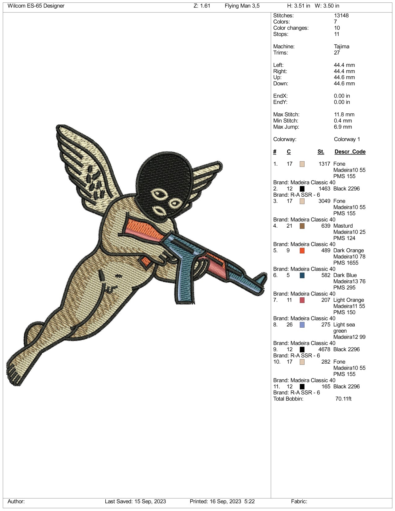 Archivos de diseño de bordado de caucho desnudo - 3 tamaños