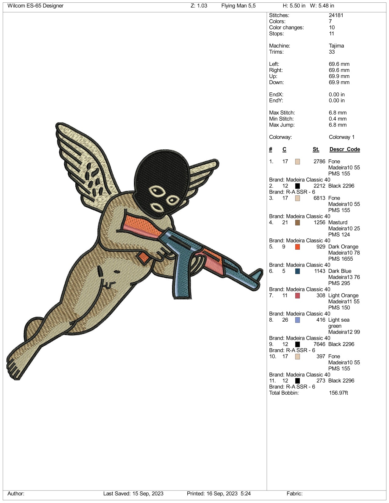 Archivos de diseño de bordado de caucho desnudo - 3 tamaños