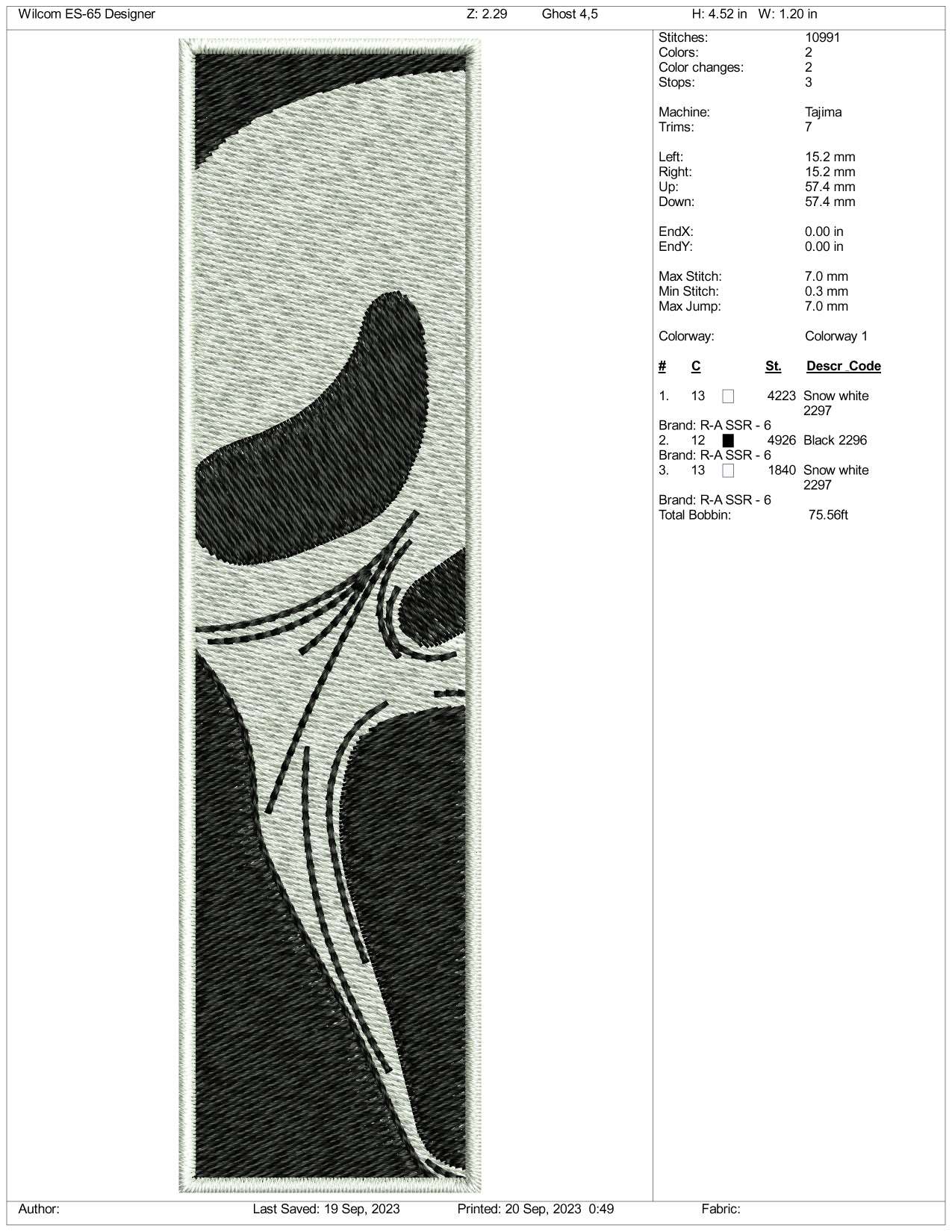 Halloween Ghost Embroidery Design Files - 3 Size's