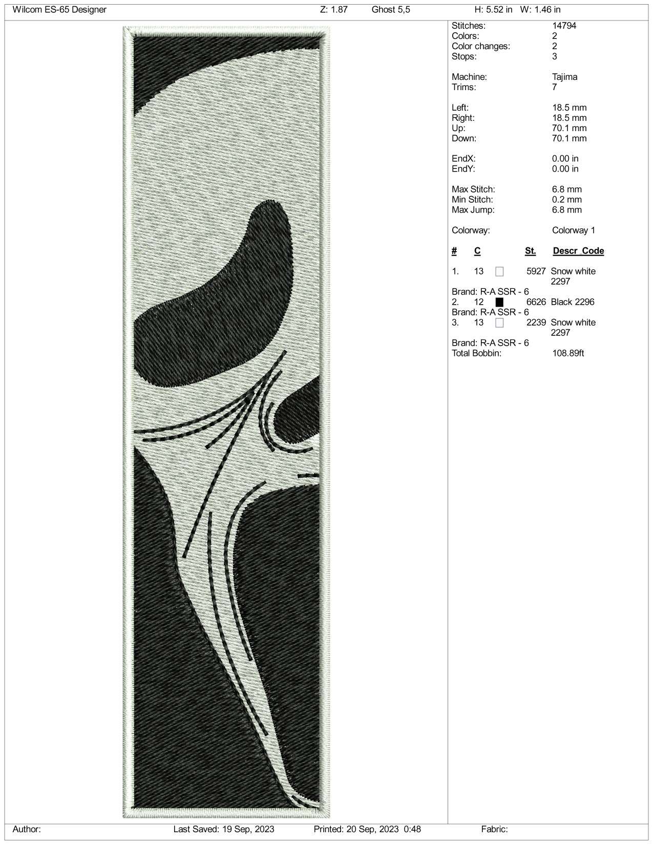 Halloween Ghost Embroidery Design Files - 3 Size's