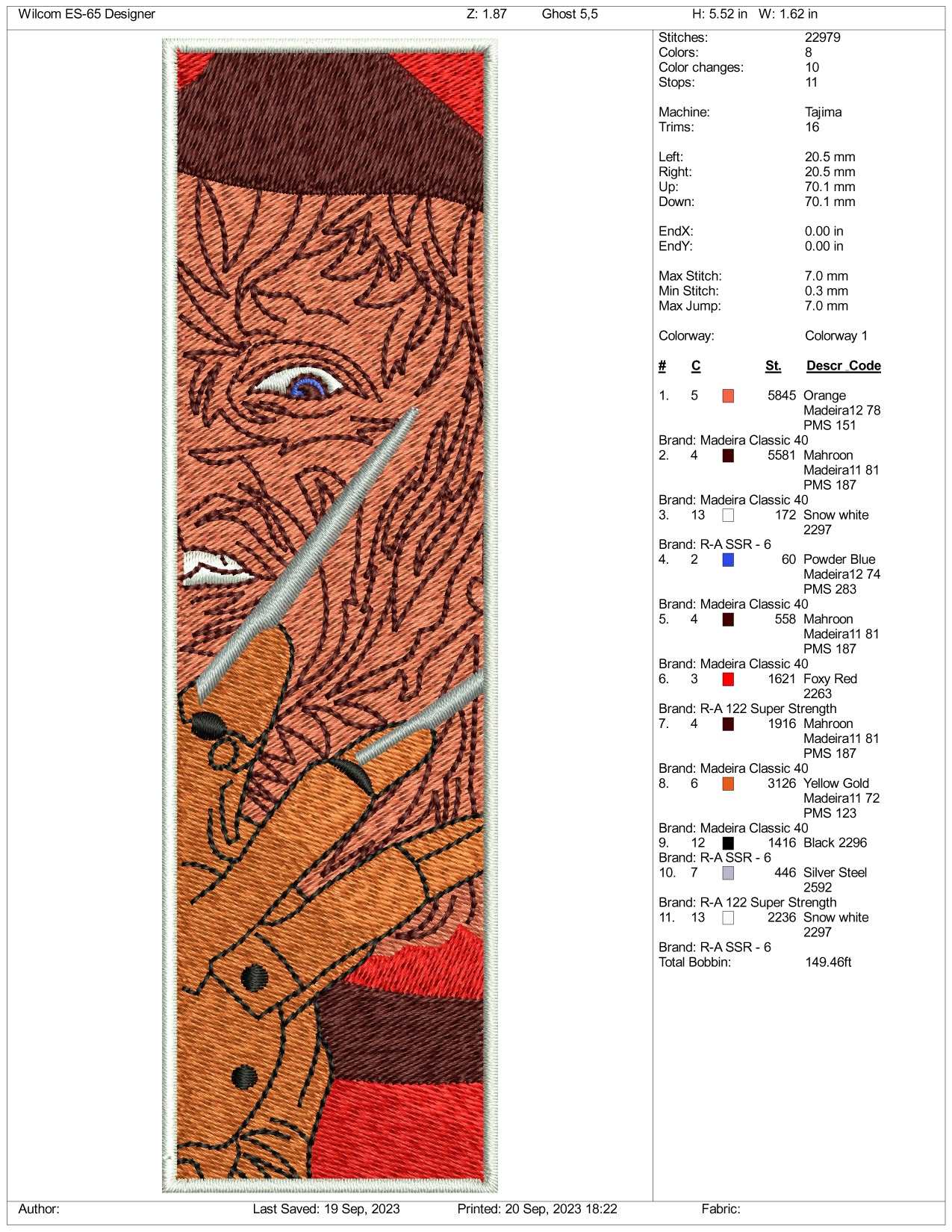 Halloween Ghost v7 Embroidery Design Files - 3 Size's