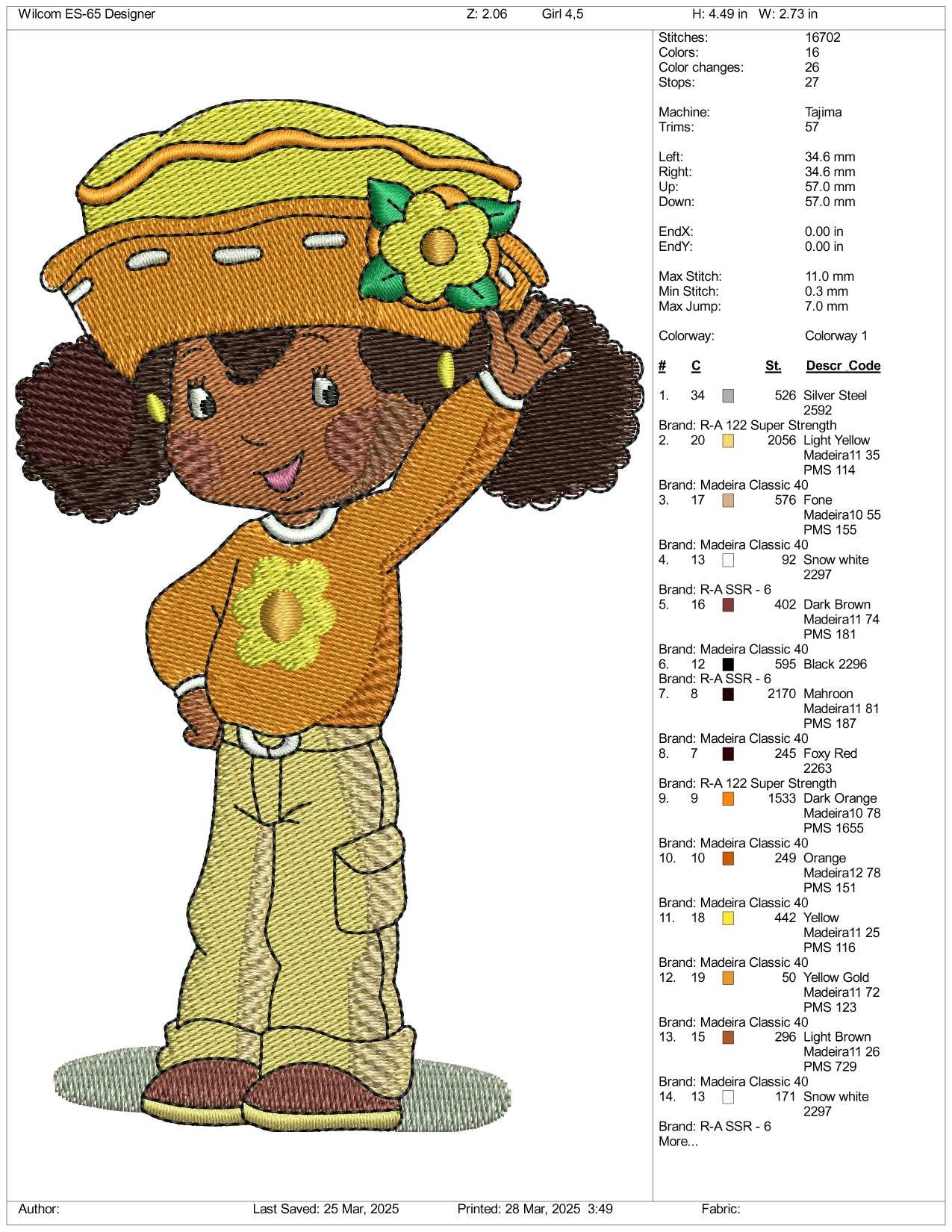 Mango Embroidery Design Files - 3 Size's