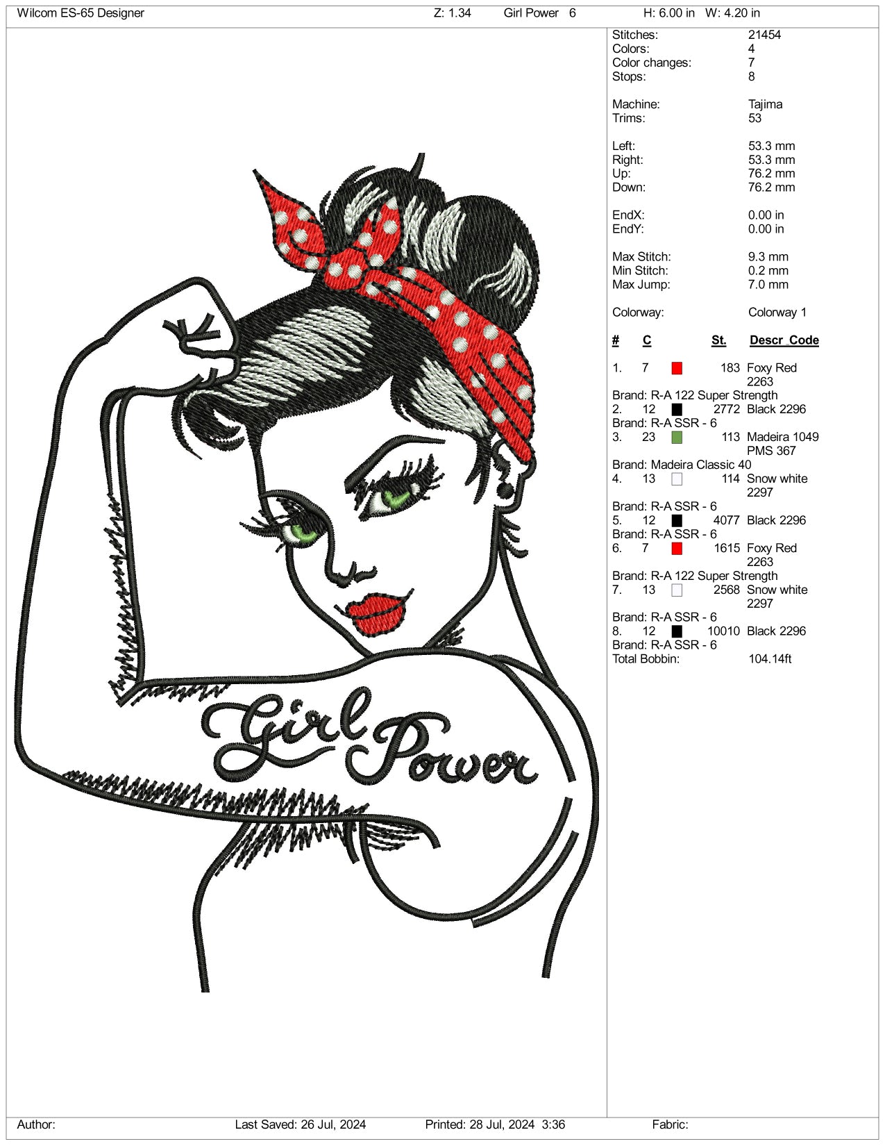 Archivos de bordado Girls Power - 3 tamaños