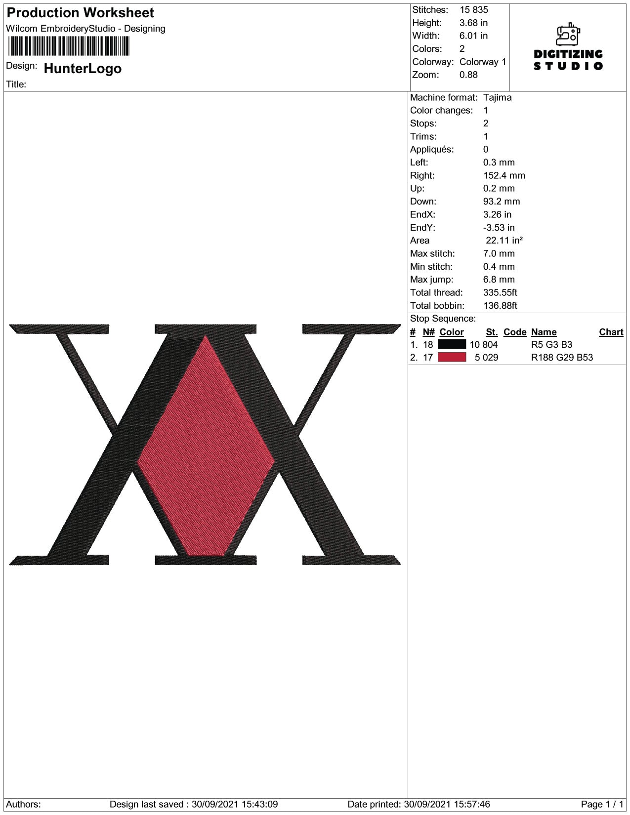 Hunter X Hunter Embroidery Design Files - 5 Size's