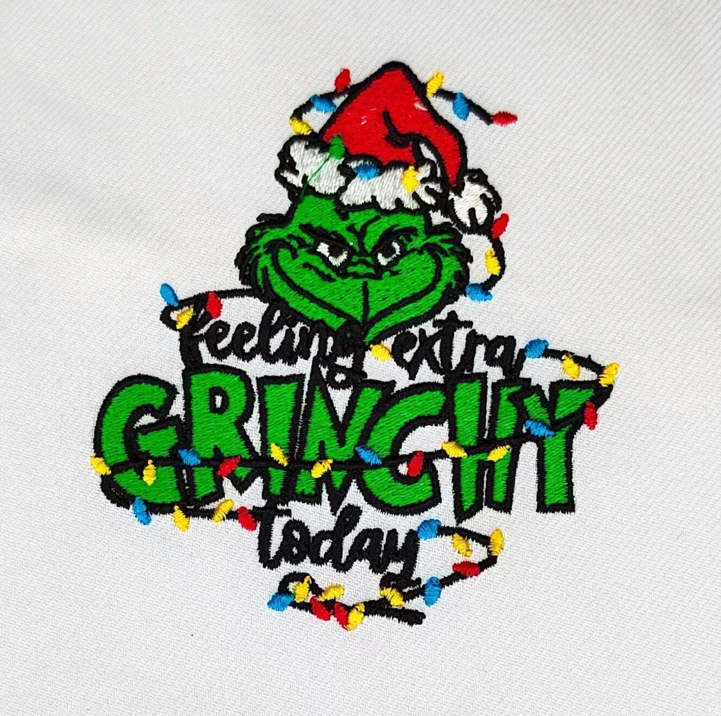 Feeling Extra Grinchy Today Embroidery Design Files - 4 Size's