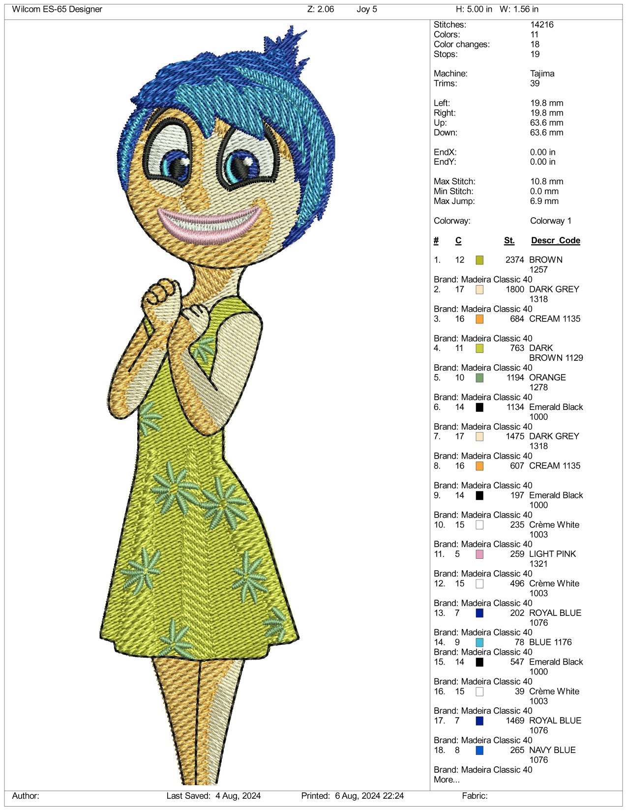 Joy Embroidery Files - 3 Size's