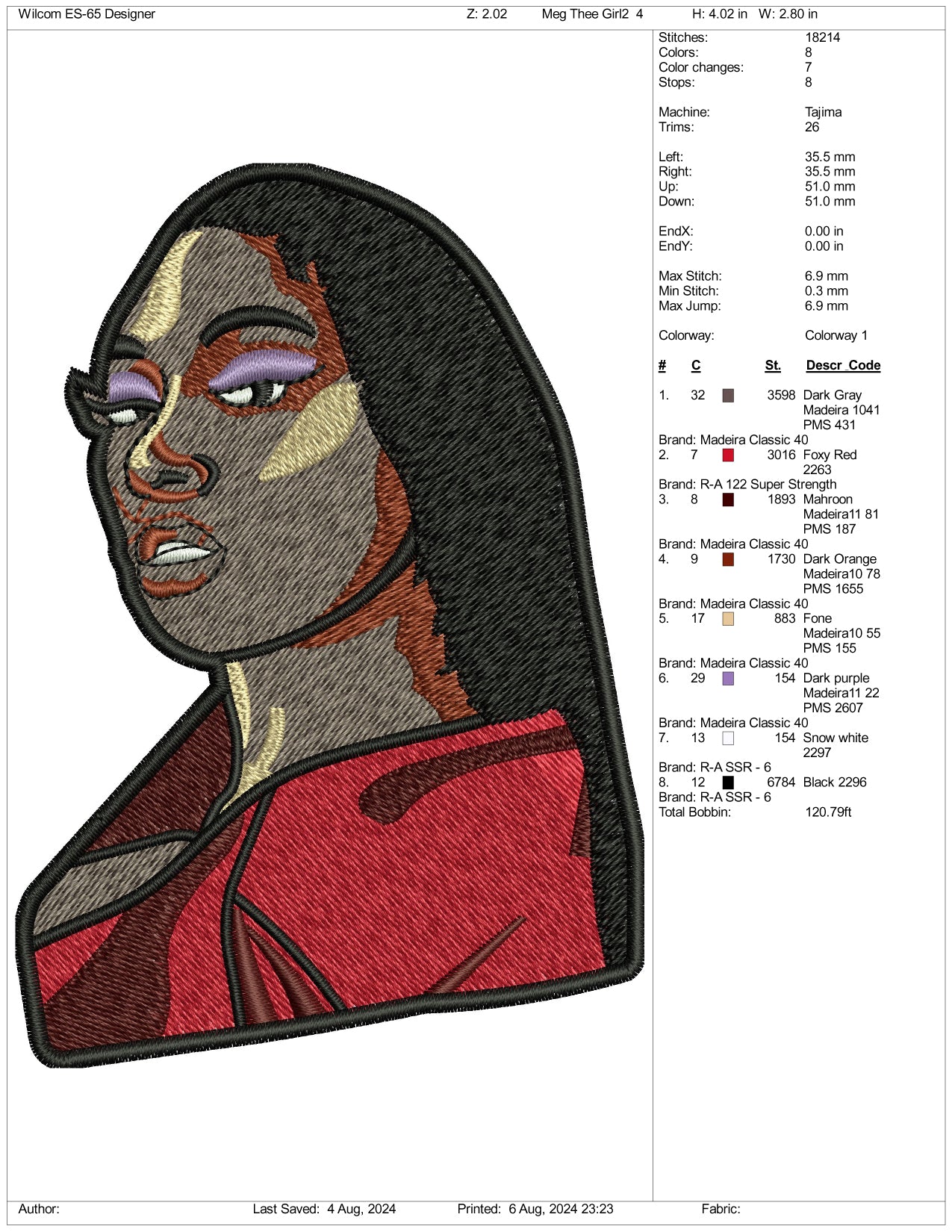 Otanwa v2 Embroidery Files - 3 Size's