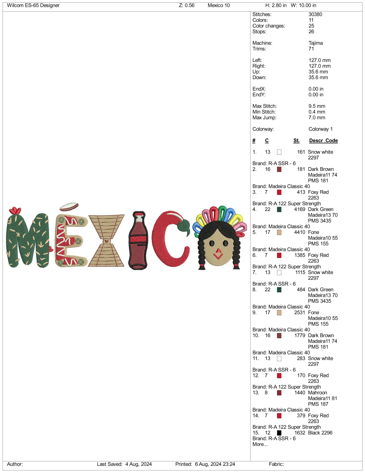 Archivos de bordado de tradiciones mexicanas - 3 tamaños