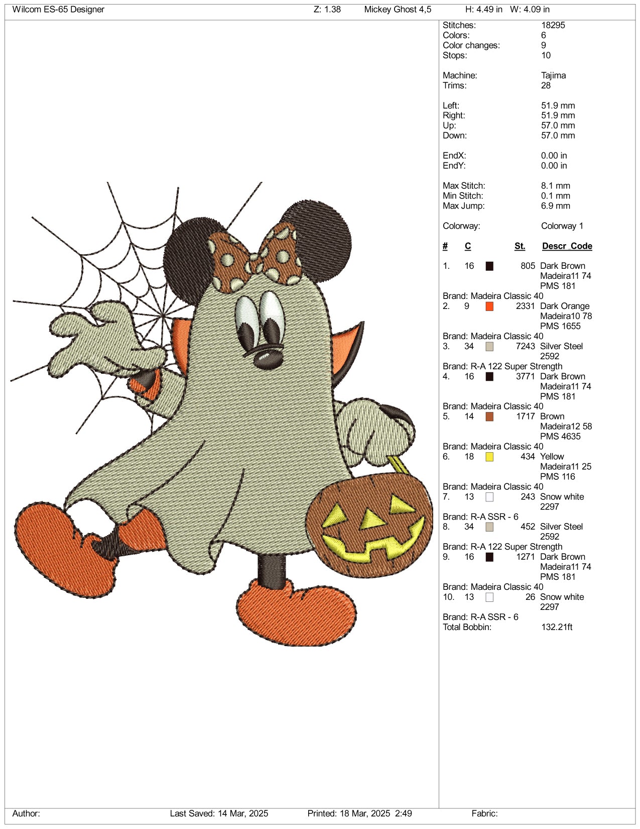 Archivos de bordado de Mickey y Minnie espeluznantes - 3 tamaños