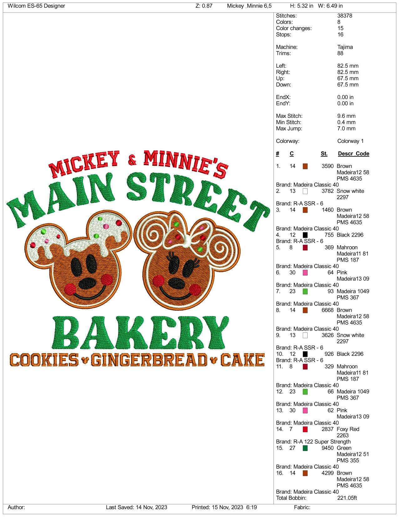Mickey Minnies Embroidery Design Files - 3 Size's