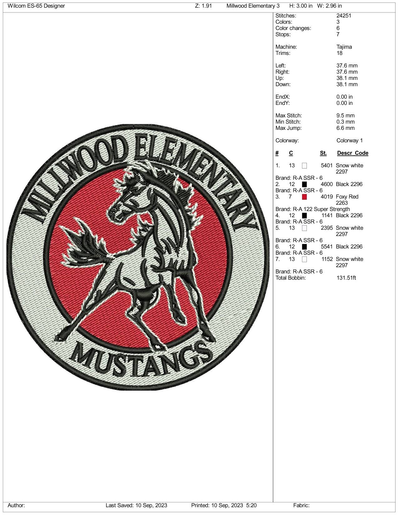 Horse Embroidery Design Files - 3 Size's