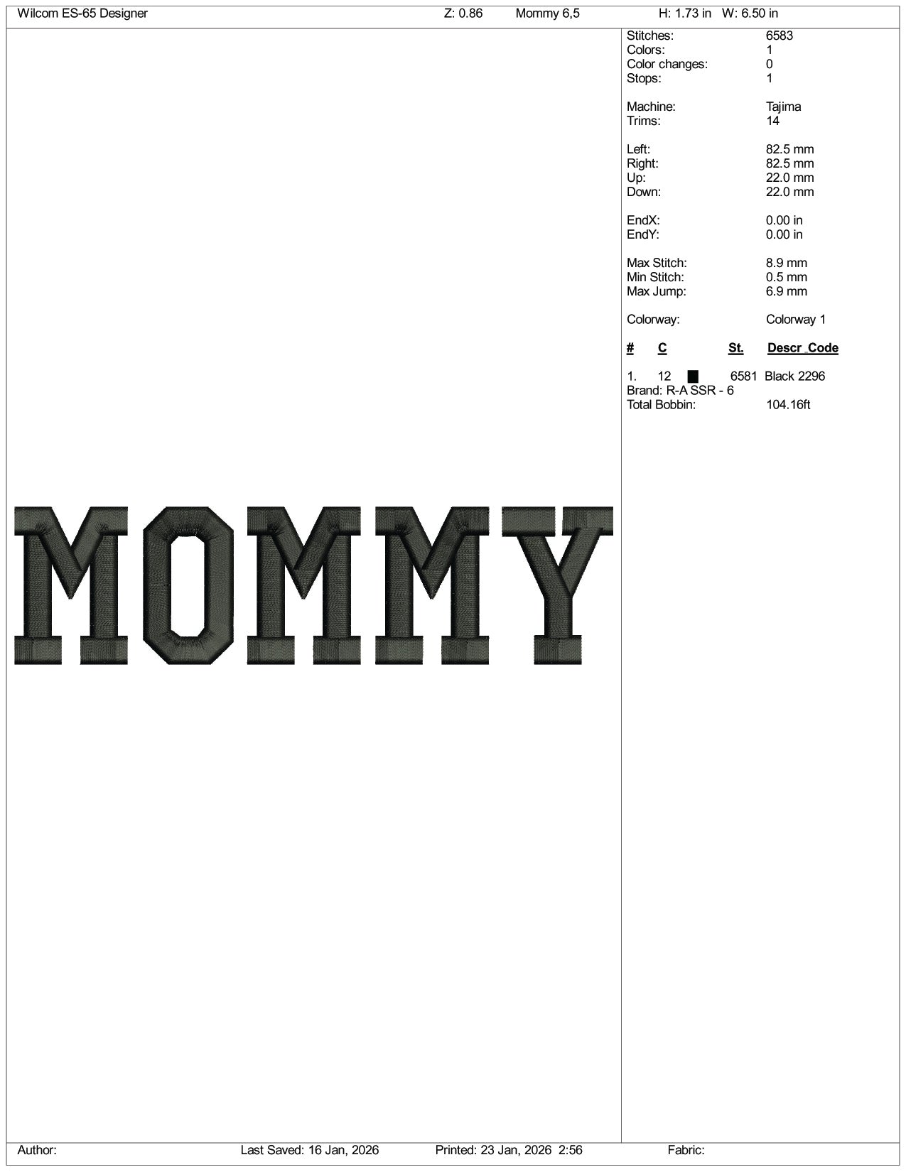 Mommy Embroidery Design Files - 4 Size's