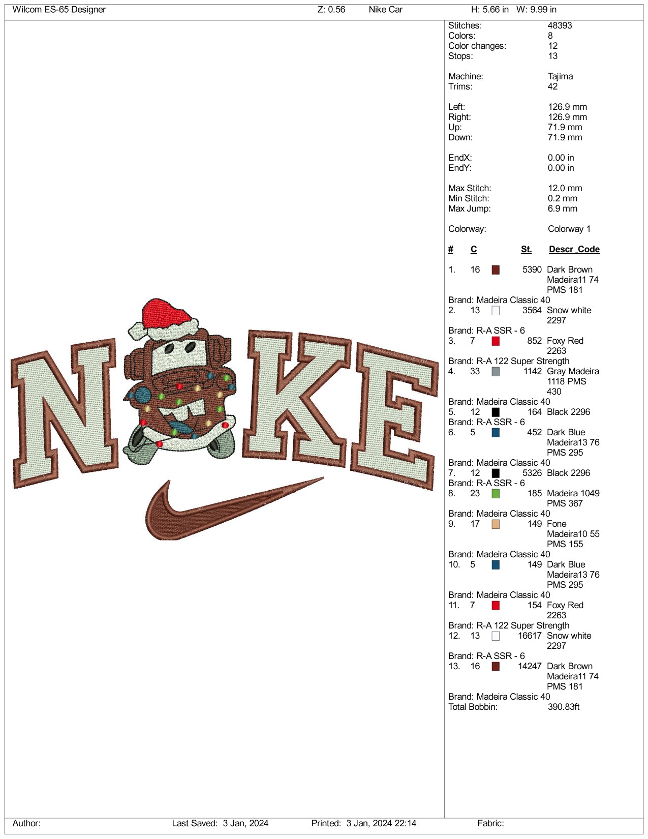 Archivos de diseño de bordado de la Mater de Navidad - 3 tamaños