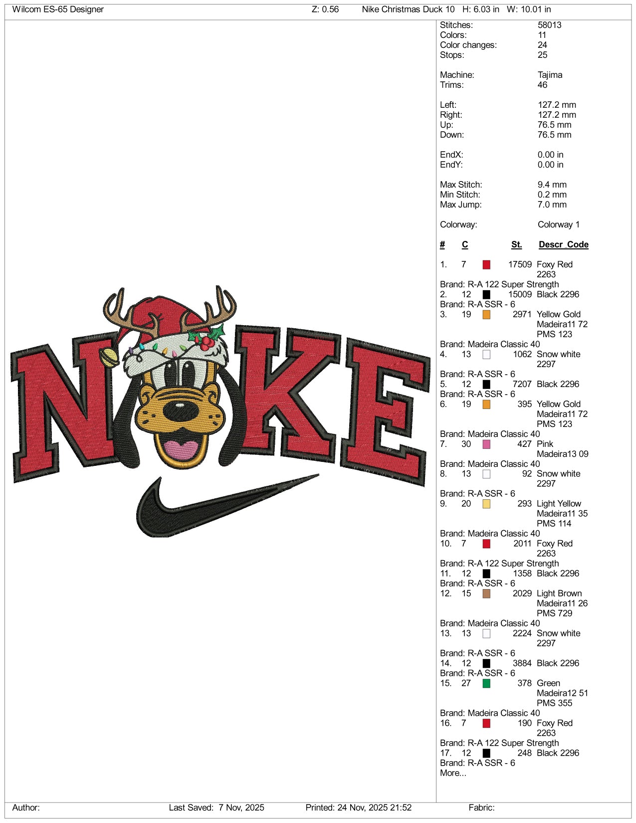 Nike Pluto v2 Embroidery Design Files - 3 Size's