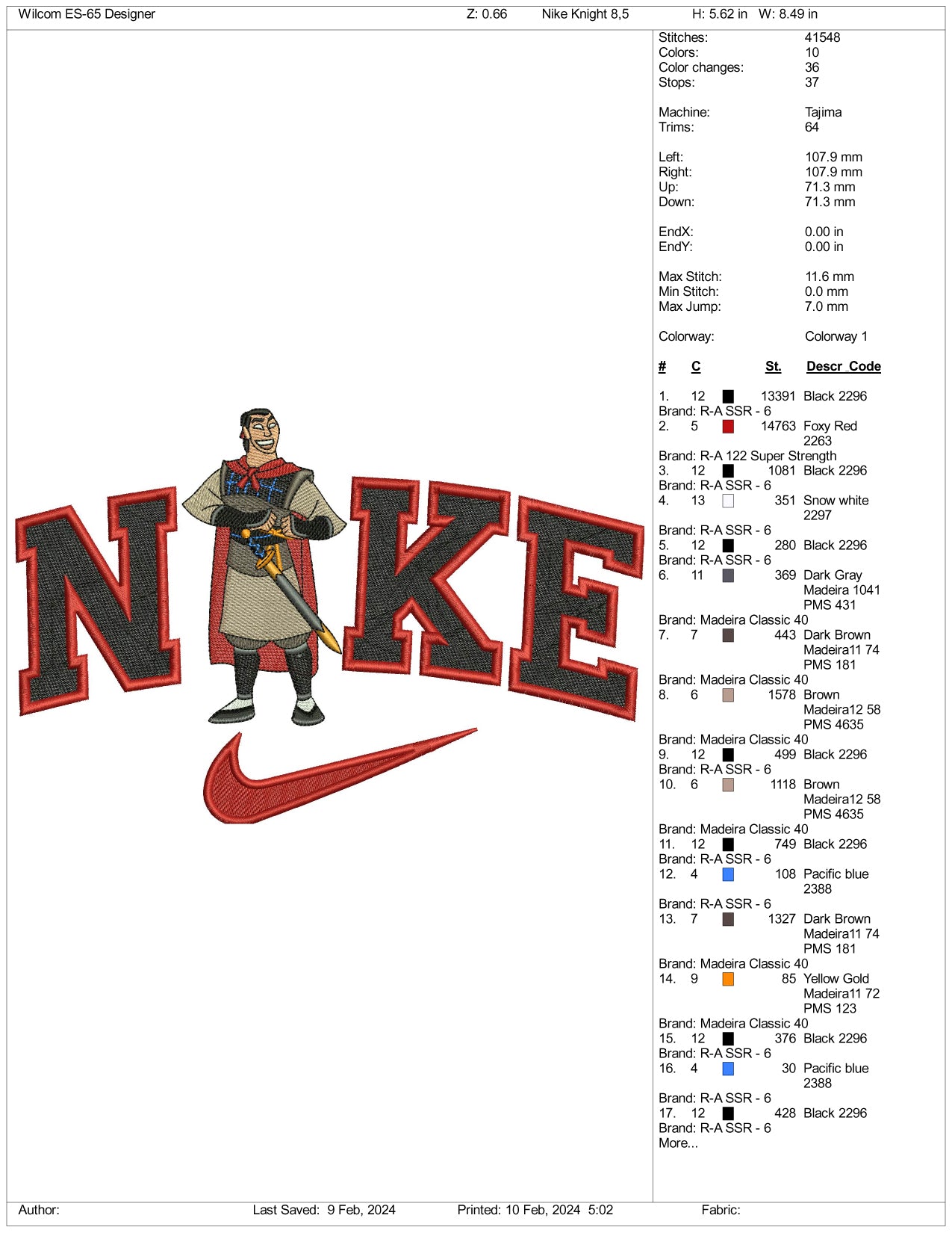 Archivos de diseño de bordado de Nike Li Shang (3 tamaños)