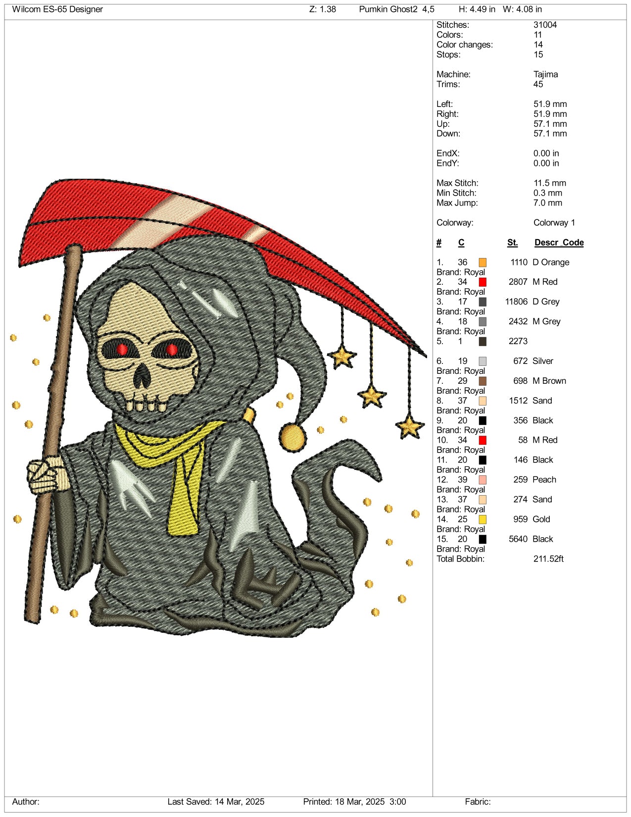 Spooky Ghost Embroidery Files - 3 Size's