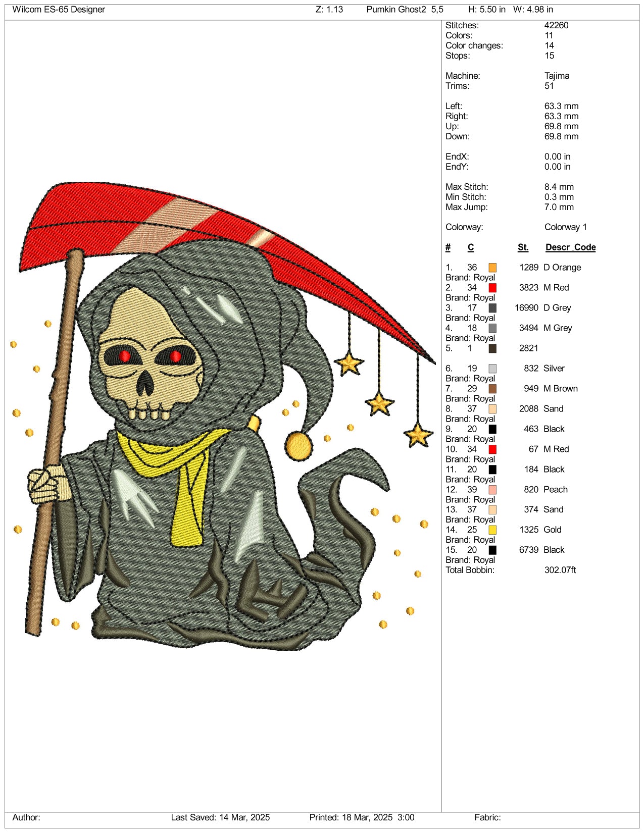 Spooky Ghost Embroidery Files - 3 Size's