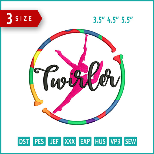 Archivos de diseño de bordado Twirlers - 3 tamaños