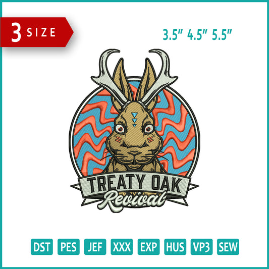 Archivos de diseño de bordado Treaty Oak - 3 tamaños