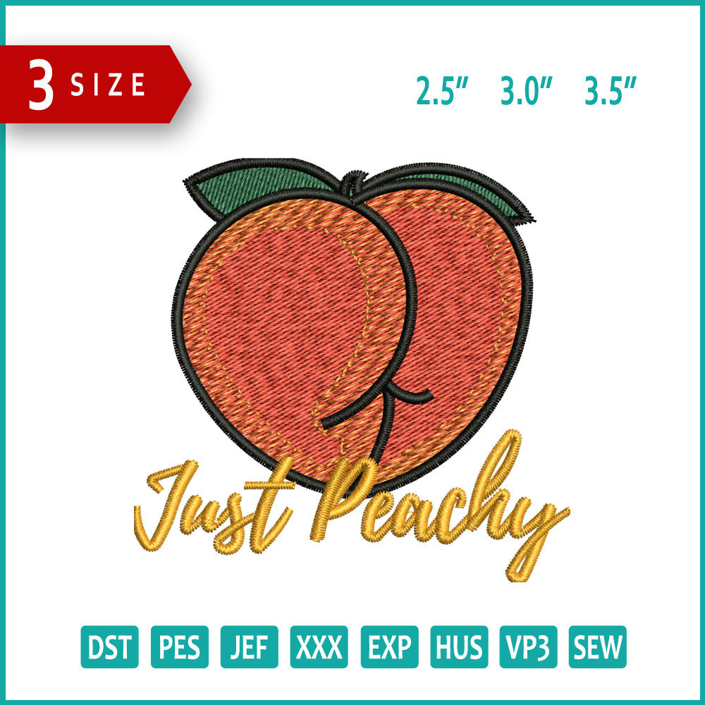 Just Peachy Embroidery Files - 3 Size's