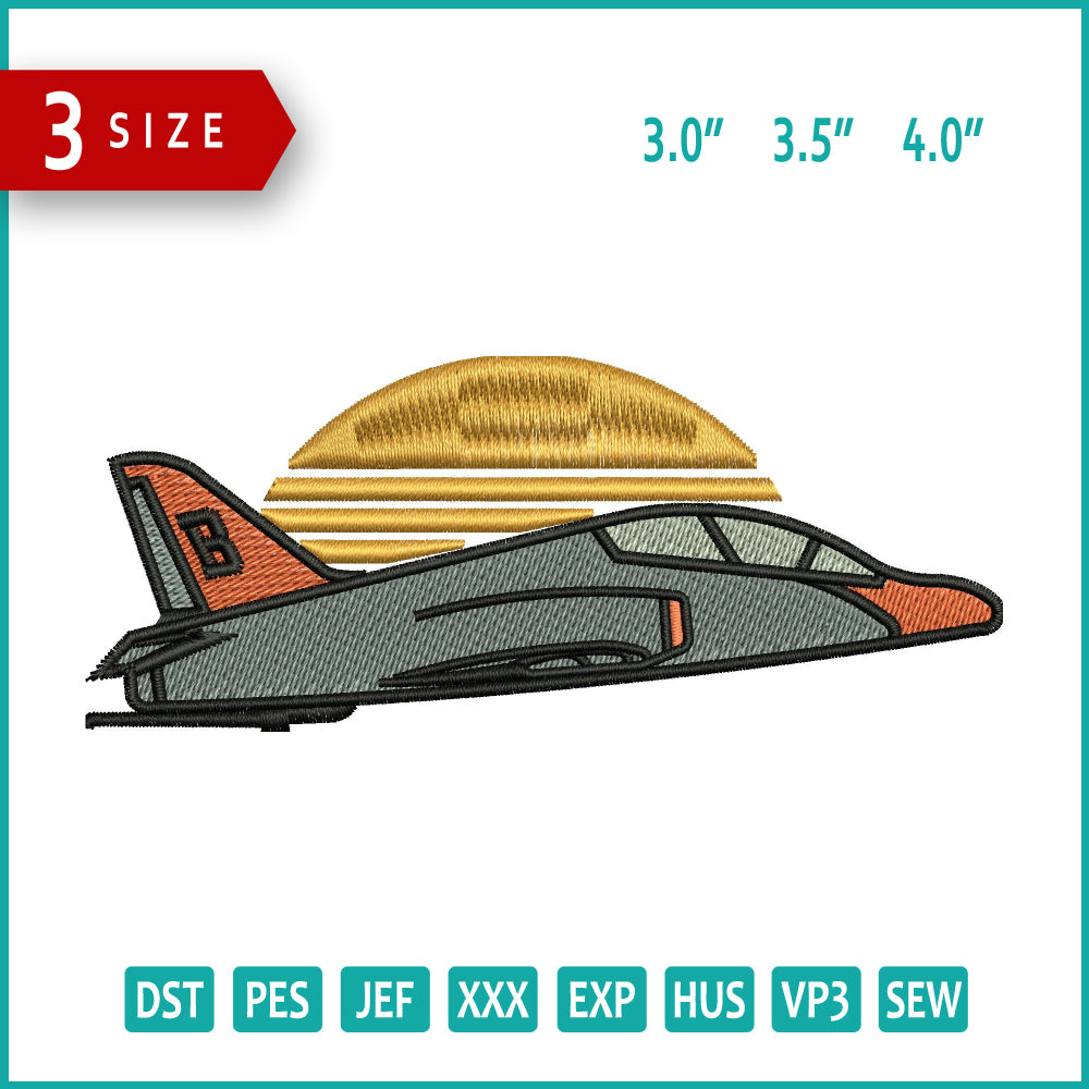 Fighter Aircraft Embroidery Files - 3 Size's
