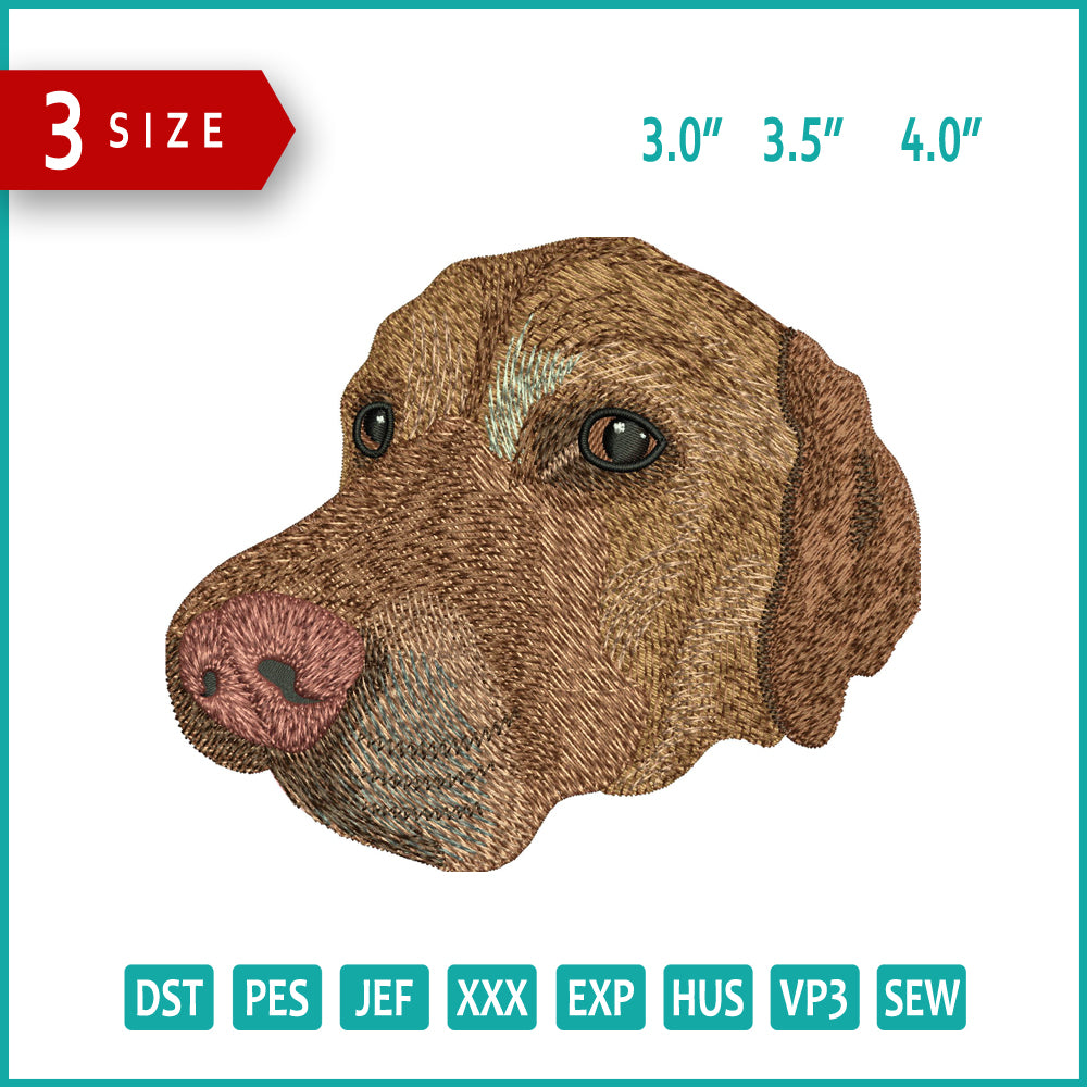 Dog v7 Embroidery Design Files - 3 Size's