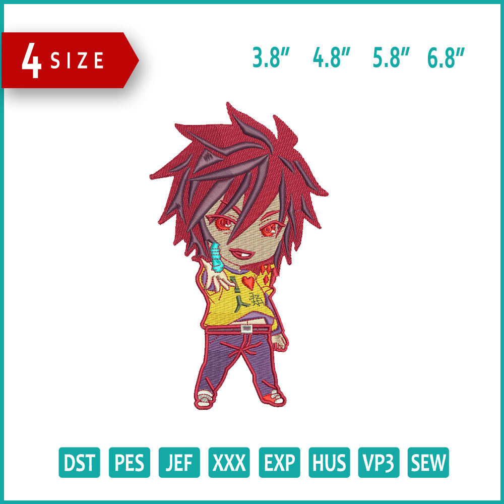 SORA WEARING Embroidery Design Files - 4 Size's
