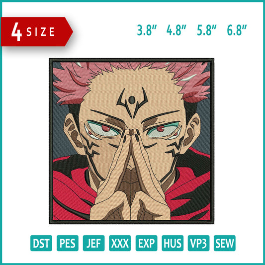 Jujutsu Kaisen v5 Embroidery Design Files - 4 Size's
