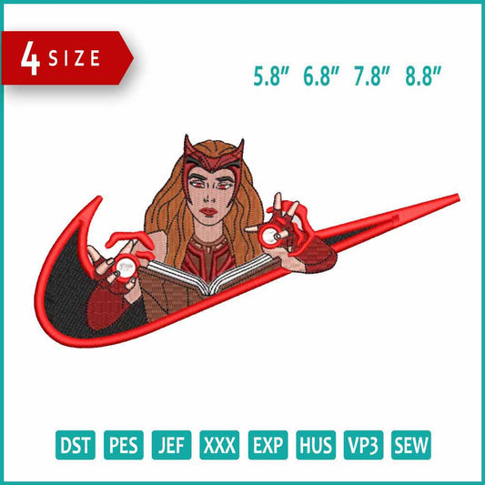 Wanda Swoosh v2 Embroidery Design Files - 3 Sizes