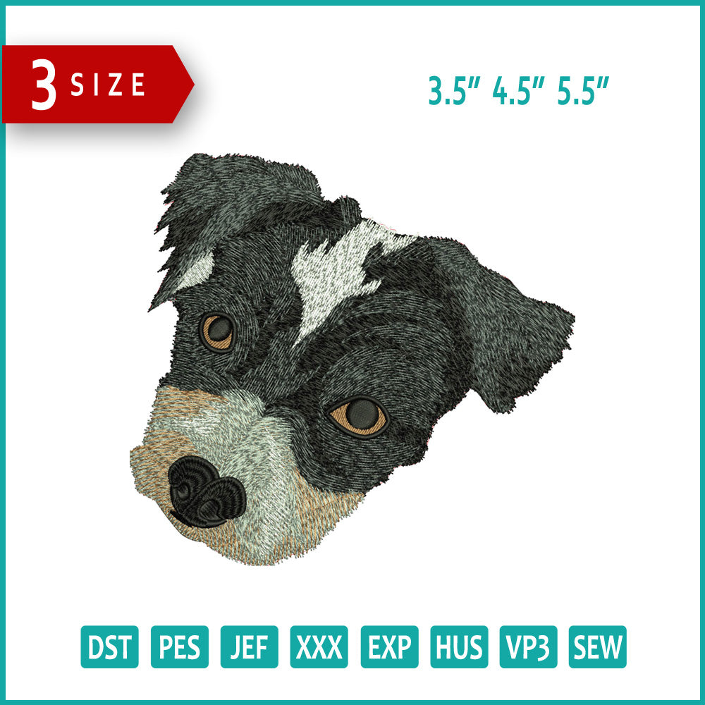 Dog v8 Embroidery Design Files - 3 Size's